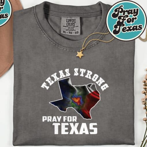 Pray For Texas Support Hill Country Stronger T-Shirt - Image 5