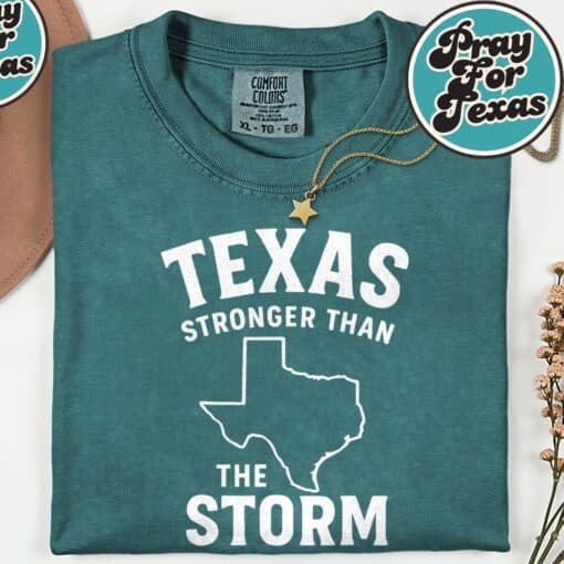 Than The Storm Hill Country Pray For Texas T-Shirt - Image 4