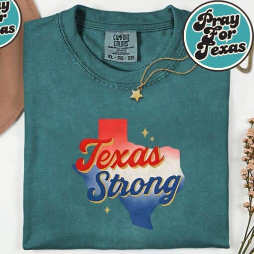Texas Strong Pray for Texas T-Shirt - Image 4