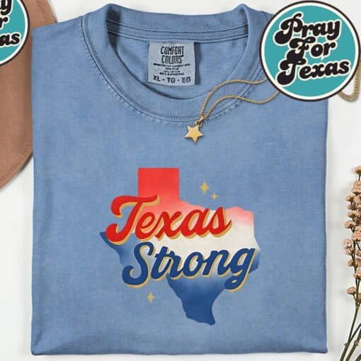 Texas Strong Pray for Texas T-Shirt - Image 3