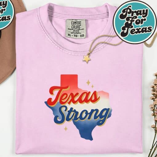 Texas Strong Pray for Texas T-Shirt - Image 2