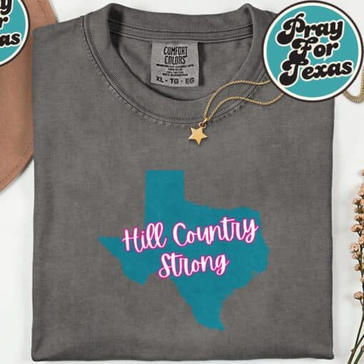 Country Hill Strong- Texas T-Shirt - Image 2