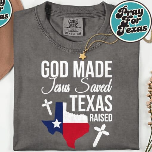 God Made Jesus Saved Texas T-Shirt - Image 6