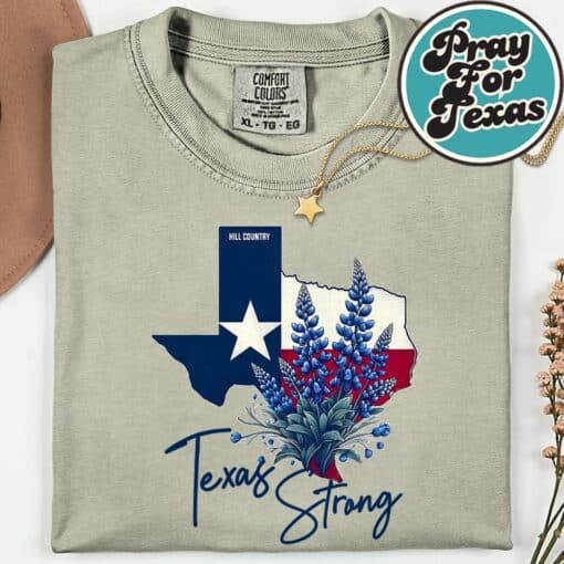 Hill Country Strong Pray For Texas Shirt - Image 6
