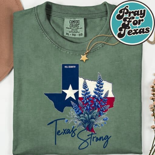 Hill Country Strong Pray For Texas Shirt - Image 7