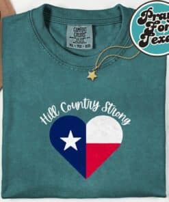 Hill Country Strong Texas Heart T Shirt3