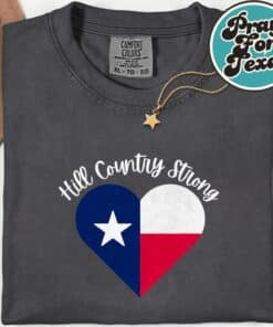 Hill Country Strong Texas Heart T Shirt5