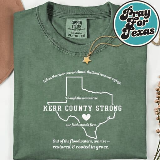 Kerr County Strong Texas T-Shirt - Image 10