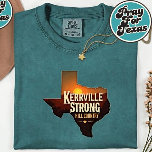 Kerrville Strong Pray For Kerrville Texas T-Shirt - Image 2