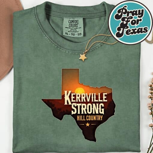 Kerrville Strong Pray For Kerrville Texas T-Shirt - Image 7