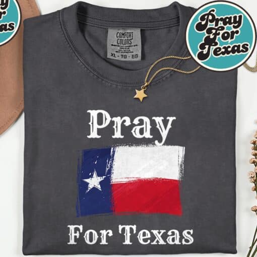 Pray For Texas Christians T-Shirt - Image 3