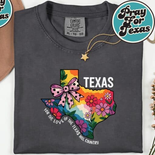 Pray For Texas Hill Country 2025 Texas Stronger Than Storm T-Shirt - Image 2