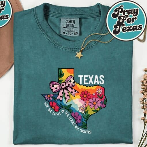 Pray For Texas Hill Country 2025 Texas Stronger Than Storm T-Shirt - Image 3