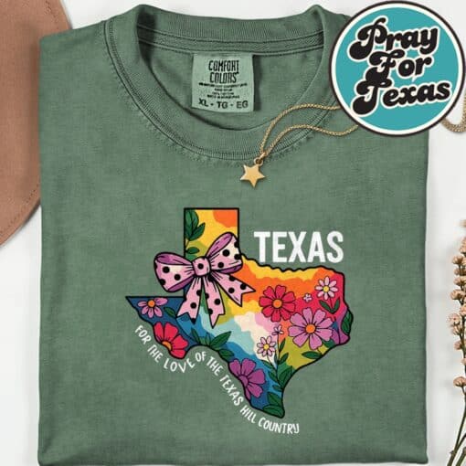 Pray For Texas Hill Country 2025 Texas Stronger Than Storm T-Shirt - Image 6
