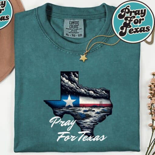 Pray For Texas Hill Country Support Shirt - Image 5