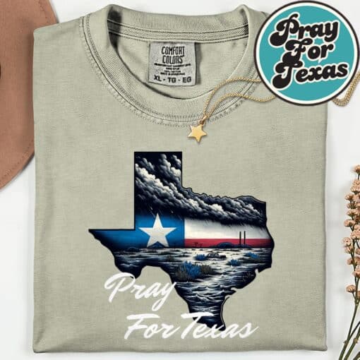 Pray For Texas Hill Country Support Shirt - Image 9