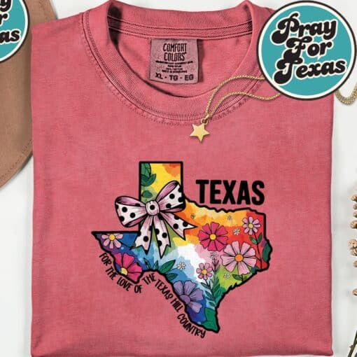 Pray For Texas Hill Country T-Shirt - Image 2