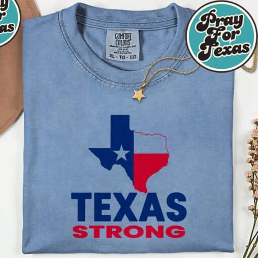 Pray For Texas Stronger T-Shirt - Image 3