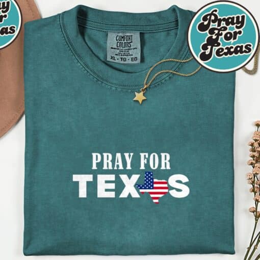 Pray For Texas Support Texas T-Shirt - Image 2