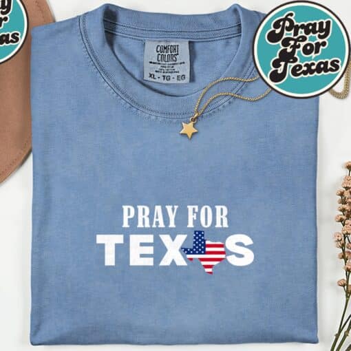 Pray For Texas Support Texas T-Shirt - Image 3