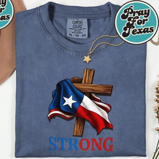 Strong Texas flag 2025 T-Shirt - Image 4