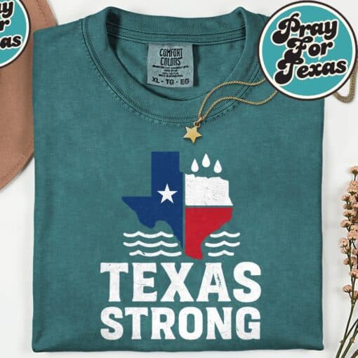 Support Texas Floods Strong T-Shirt - Image 5