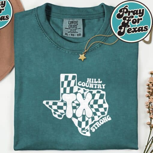 Texas Strong Pray for Texas T-Shirt - Image 3