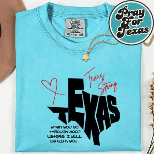 Texas Stronger Than Storm Support Community Pray For Texas Shirt - Image 3