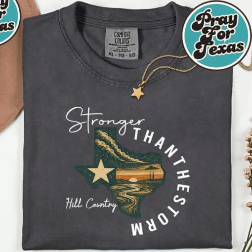 Vintage Pray for Texas Shirt - Image 3