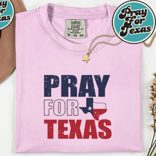 Vintage Pray for Texas T-Shirt - Image 2